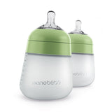 Nanobébé US Sage / 9 oz. / 2-Pack Flexy Silicone Baby Bottle - 5oz & 9oz