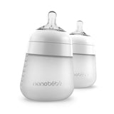Nanobébé US White / 9 oz. / 2-Pack Flexy Silicone Baby Bottle - 5oz & 9oz