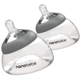 Nanobébé US Grey / 2-Pack Breastmilk Baby Bottle