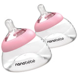 Nanobébé US Pink / 2-Pack Breastmilk Baby Bottle