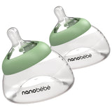 Nanobébé US Sage / 2-Pack Breastmilk Baby Bottle
