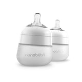 Nanobébé US White / 5 oz. / 2-Pack Flexy Silicone Baby Bottle - 5oz